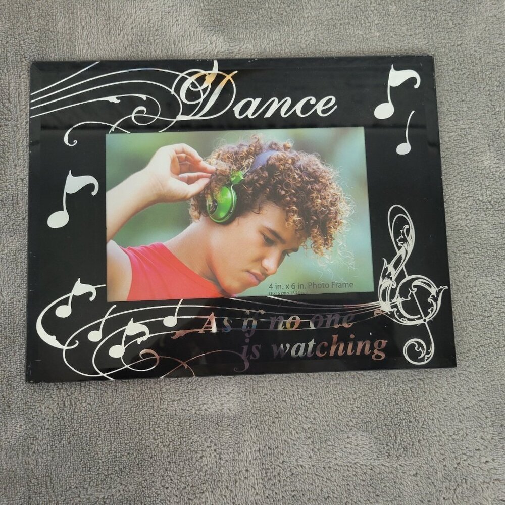 "Dance Like No One's Watching" Photo Frame 4x6 Black Contemporary Picture S104E